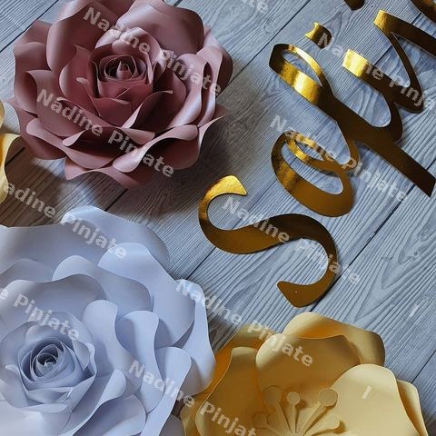 Dekoracija zidova - Paper Flowers - Nadine Pinjate (1)
